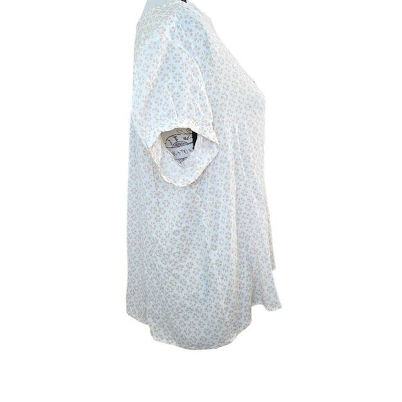 Market & Spruce Women's Size XL Tan Cream Zoa Button Down Blouse - Picture 4 of 6